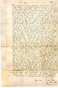 Faksimile des Briefes Luthers an Albrecht von Brandenburg vom 31. 10. 1517 aus Riksarkivet Sverige (mit Genehmigung des Schwedischen Reichsarchivs in Stockholm) 