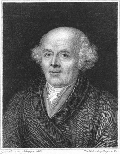 Dr. Samuel Hahnemann (1755 – 1843) Gemahlt von Schoppe 1831. Stahlstich v. Leop. Beyer in Wien. https://t1p.de/wmhr 