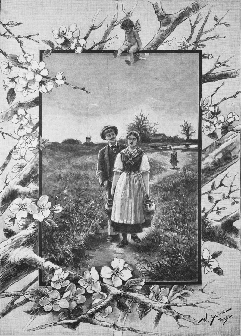 „Der Gang nach dem Osterwasser. Originalzeichnung von W. Stöwer.“ Die Gartenlaube, Leipzig 1893. https://commons.wikimedia.org/wiki/File:Die_Gartenlaube_(1893)_b_197.jpg