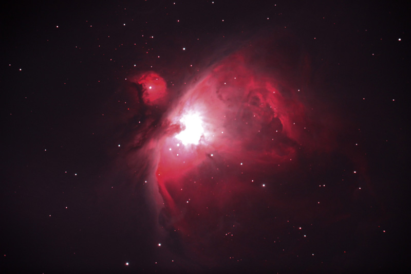 Orionnebel, aufgenommen in Kanena. Foto: Planetarium Kanena.