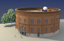 Modell des neuen Planetariums. Stadt Halle (Saale) / RKW Architektur +