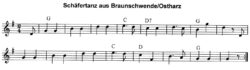 Abb. 2: Der Braunschwender Schäfertanz, aufgezeichnet 1974 in Wippra. Archiv L. Wille