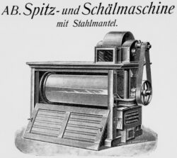 Abb. 19 Prospekt Spitz- und Schälmaschine. Foto Bergmann. 